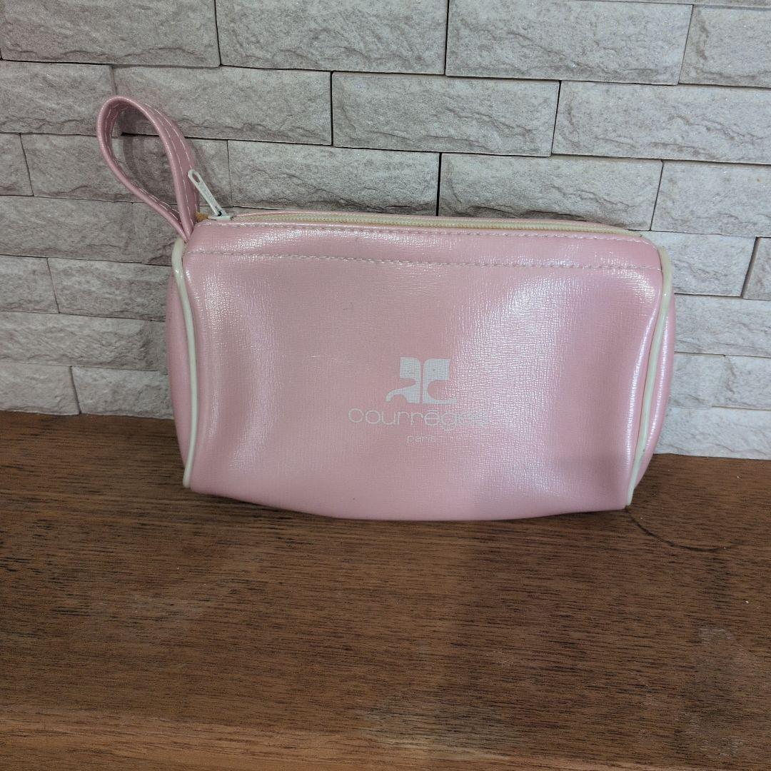 courrèges♥ ホワイトポロシャツ Mサイズ、ポーチ付き