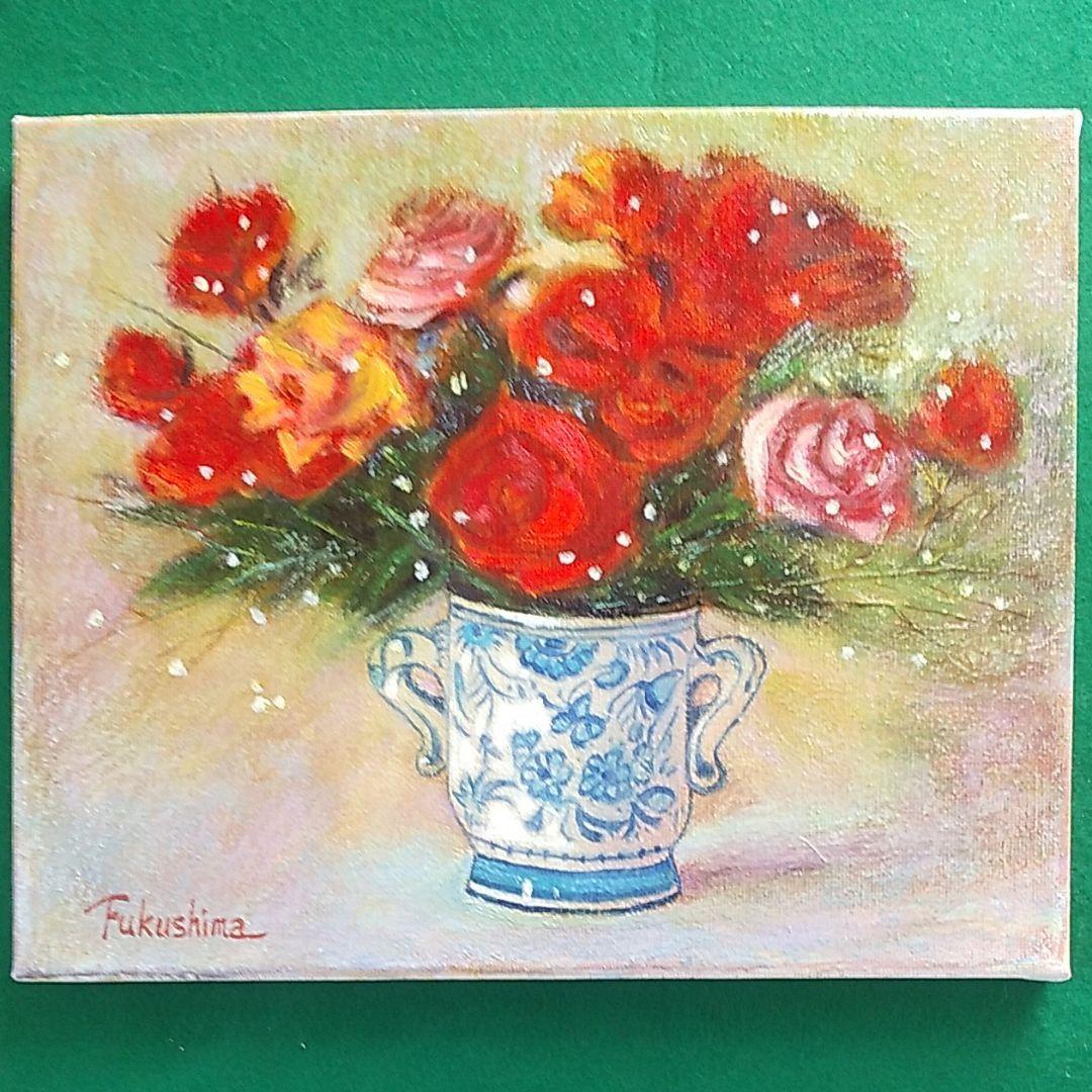 油絵 花の絵 「星屑の花（神秘）」F3号 （匿名配送） - メルカリ