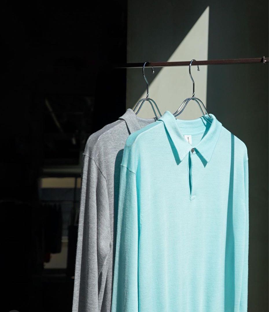 【MEIAS メイアス】WOOL POLO PULL OVER MINT