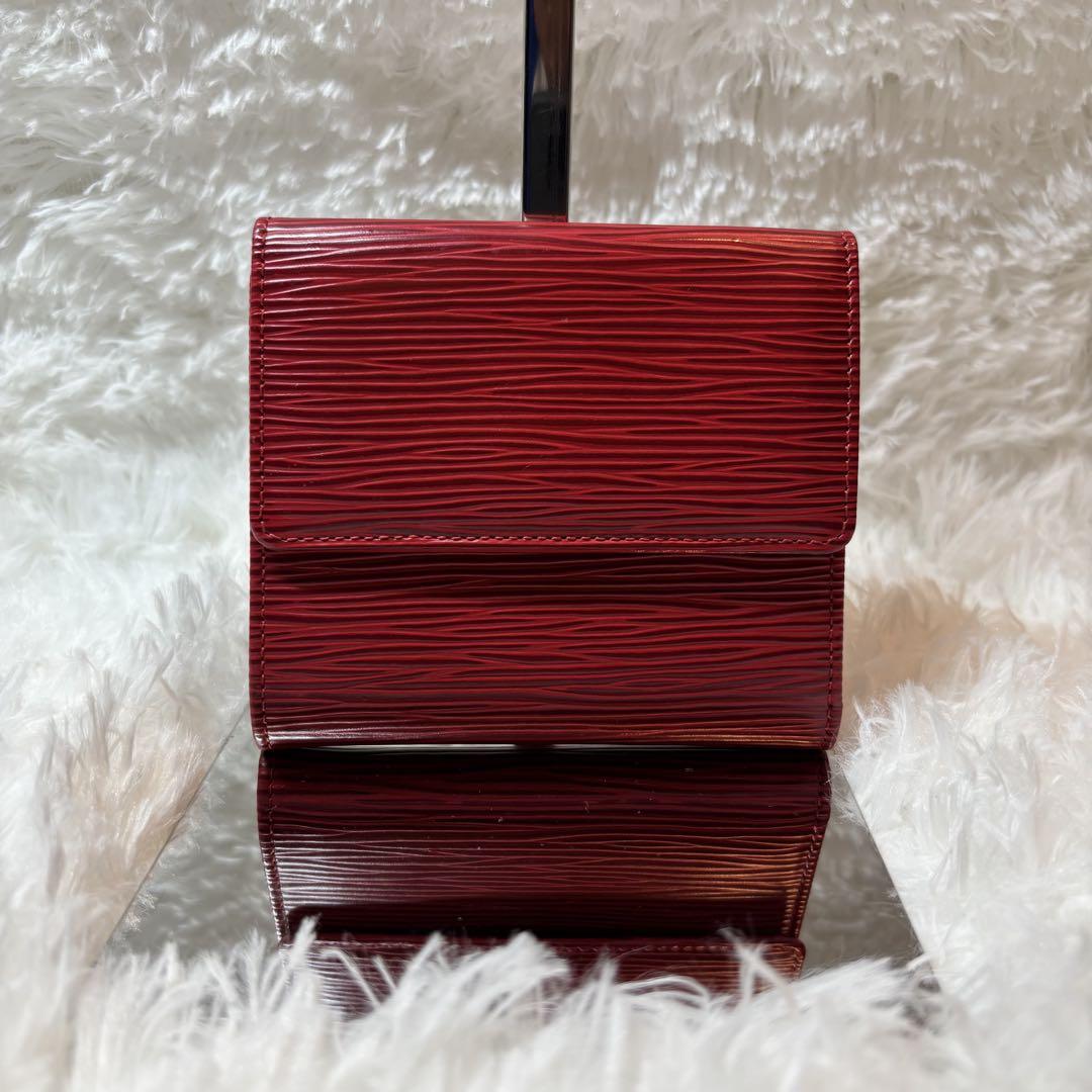【極美品】ルイヴィトン エピ ダブルホック 二つ折り 財布 レッド 赤 ルイヴィトン エピ 両面財布 Wホック 二つ折り財布 赤 VUITTON