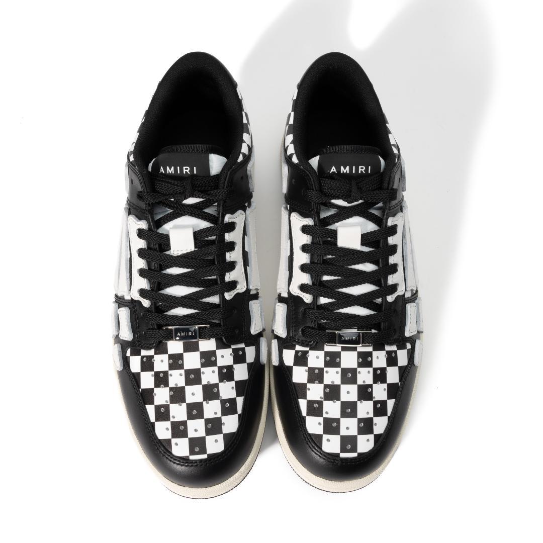 新品 AMIRI CHECKERED Skel Top Low Sneaker