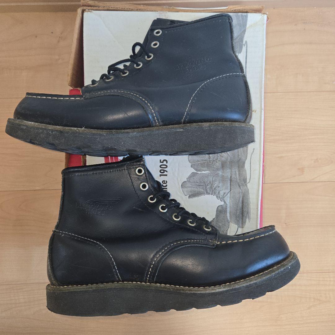RED WING ブラック ワークブーツ 8137