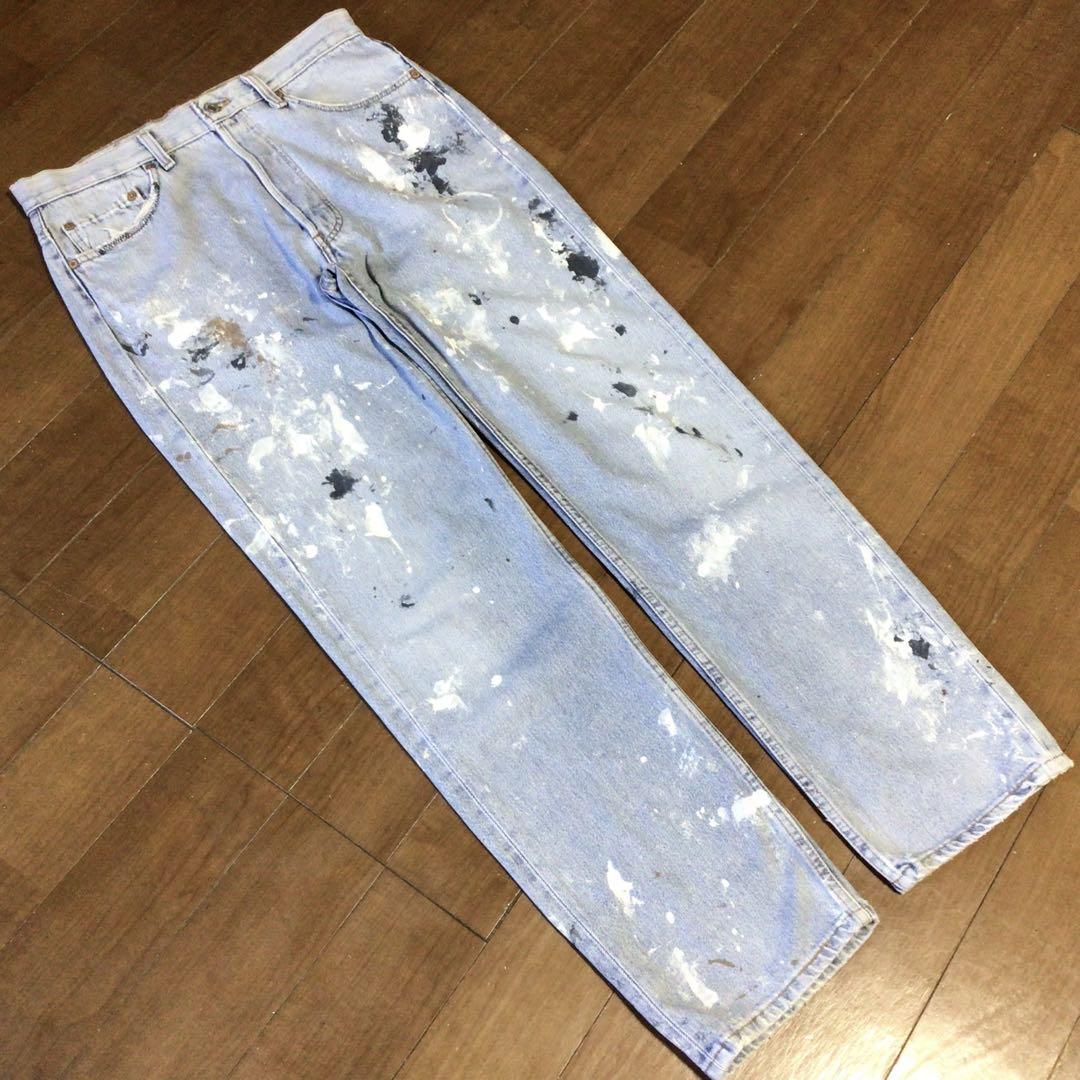 ☆93年USA製リーバイス501 W33 L32 股下77cm 赤文字 ペイント