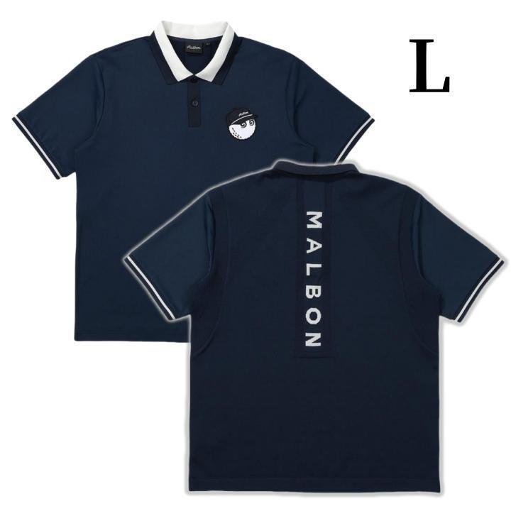 マルボンゴルフ ポロシャツ malbon golf メンズ シャツ 紺色XXL マルボンゴルフ ポロシャツ malbon golf メンズ シャツ 半袖