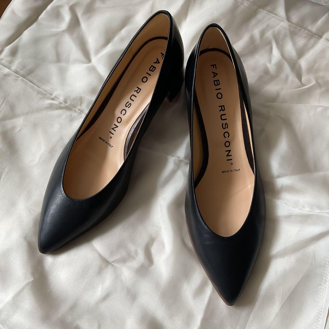 【美品】ファビオルスコーニ　チャンキーヒール　パンプス