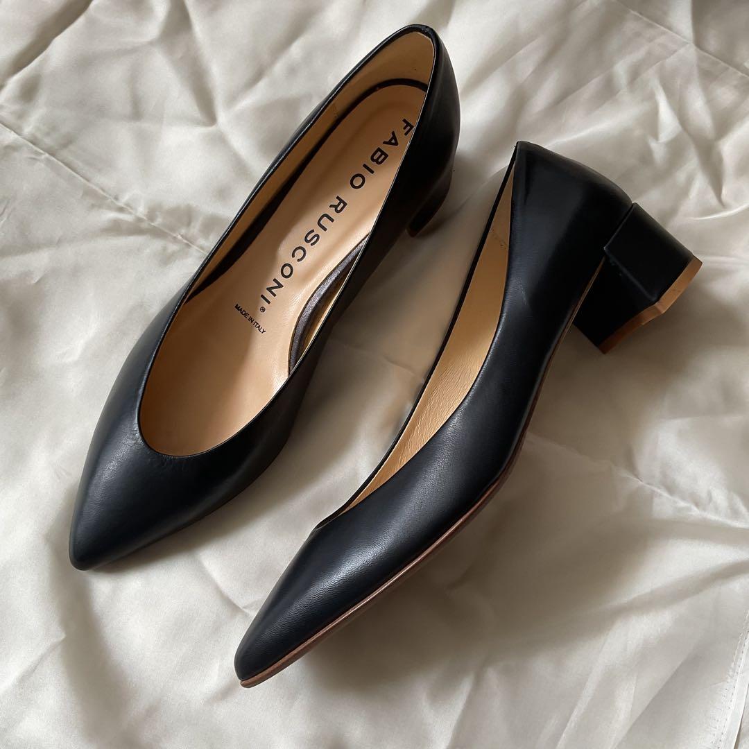 【美品】ファビオルスコーニ　チャンキーヒール　パンプス