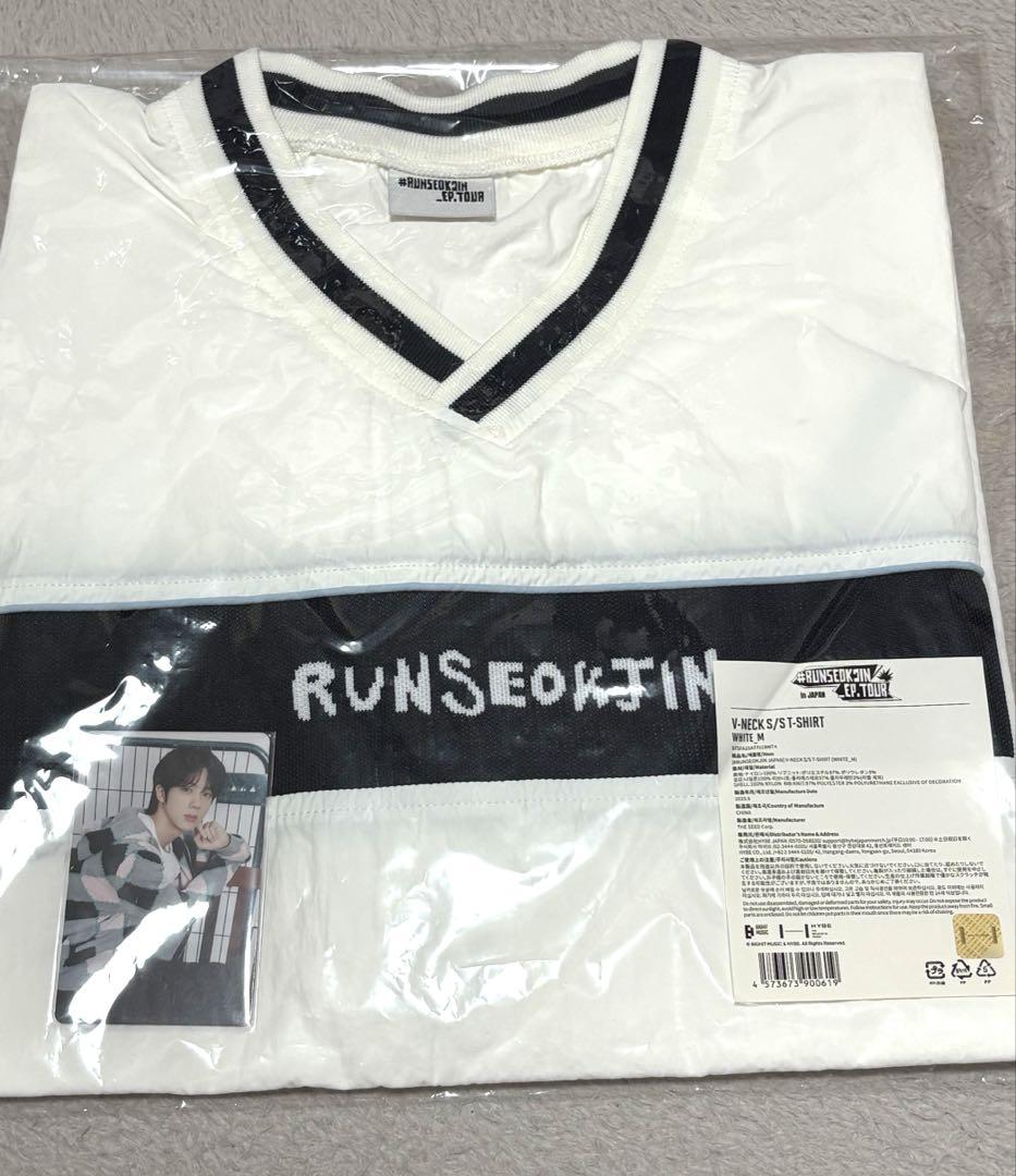 トレカ付き RUNSEOKJIN in JAPAN Vネック Tシャツ Mサイズ