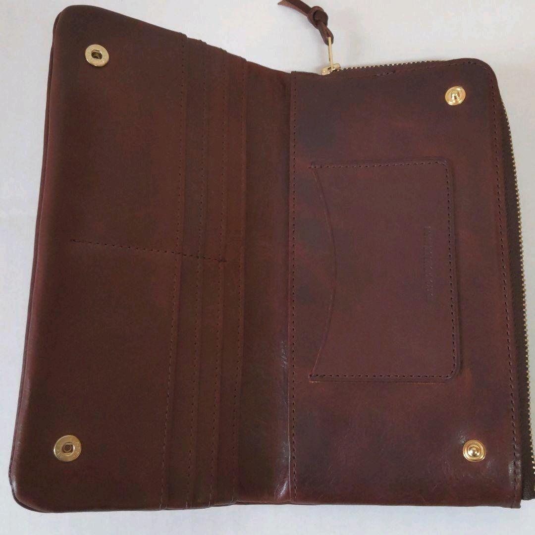 低価大人気 PORTERブラウンカラー牛革長財布 8lxDQ-m38005151901 好評日本製