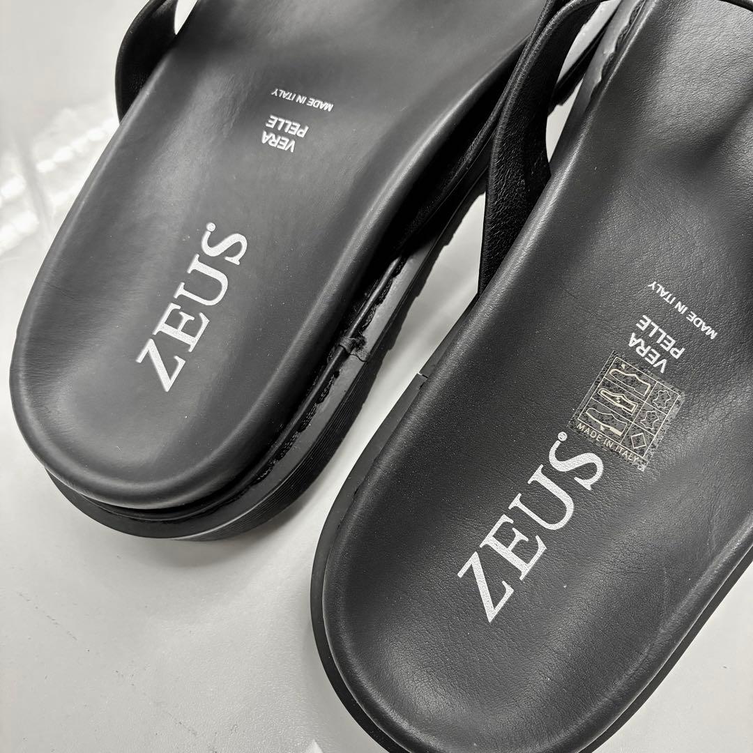ZEUS ゼウス 厚底 シャークソール トングサンダル ブラック 42