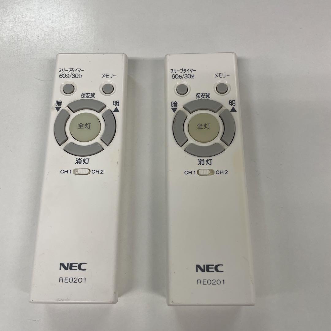 NEC RE0201 照明用リモコン 2個セット
赤外線のみ確認. 現状品