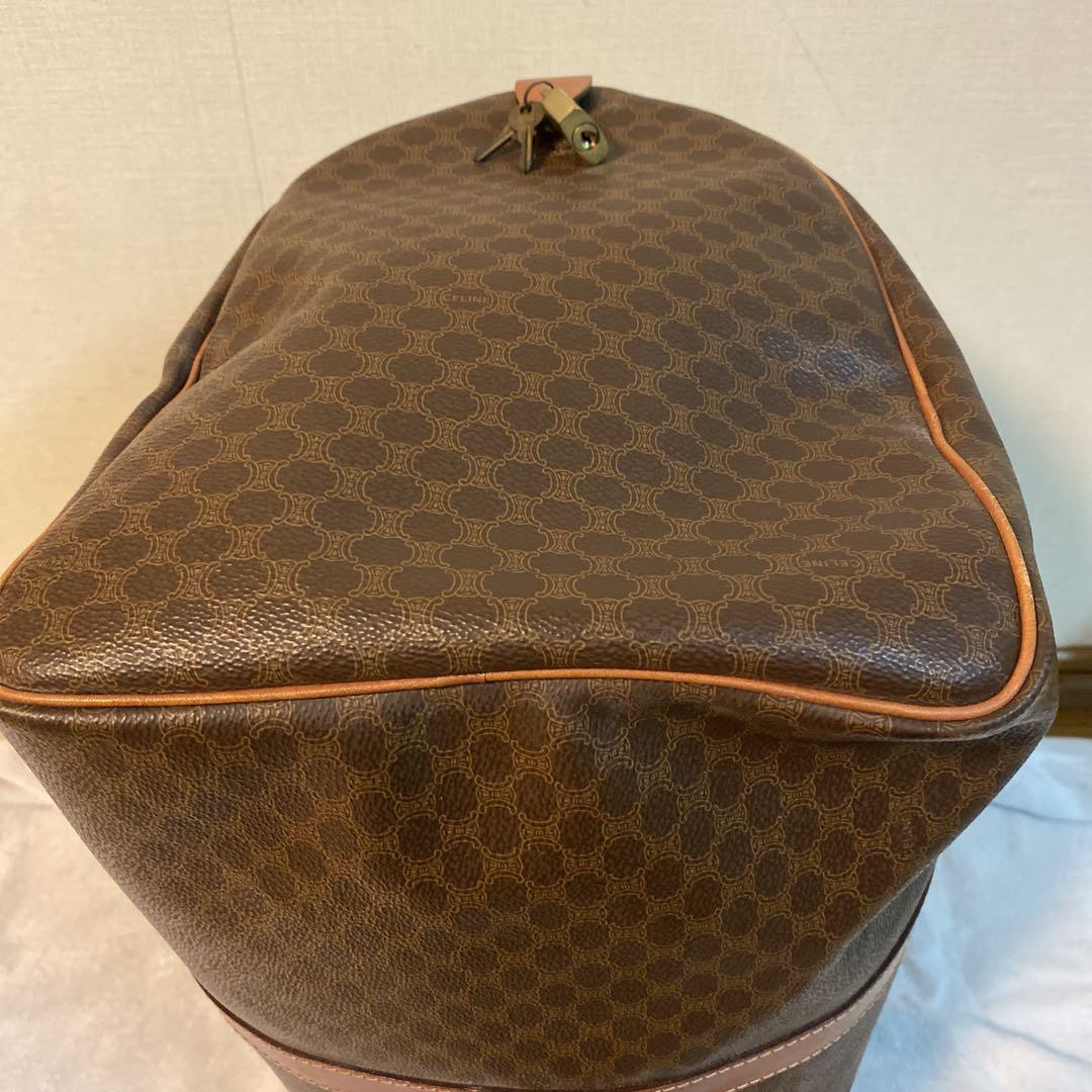 (*)様 【CELINE】ボストンバッグ　マカダム柄　ゴールド金具　ブラウン　セ