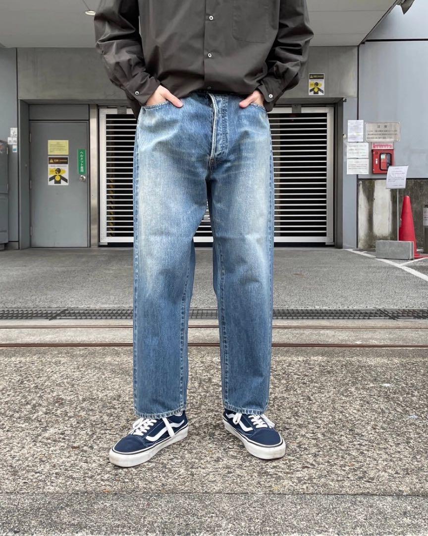 パンツ a.presse No.22 Washed Wide Denim Pants