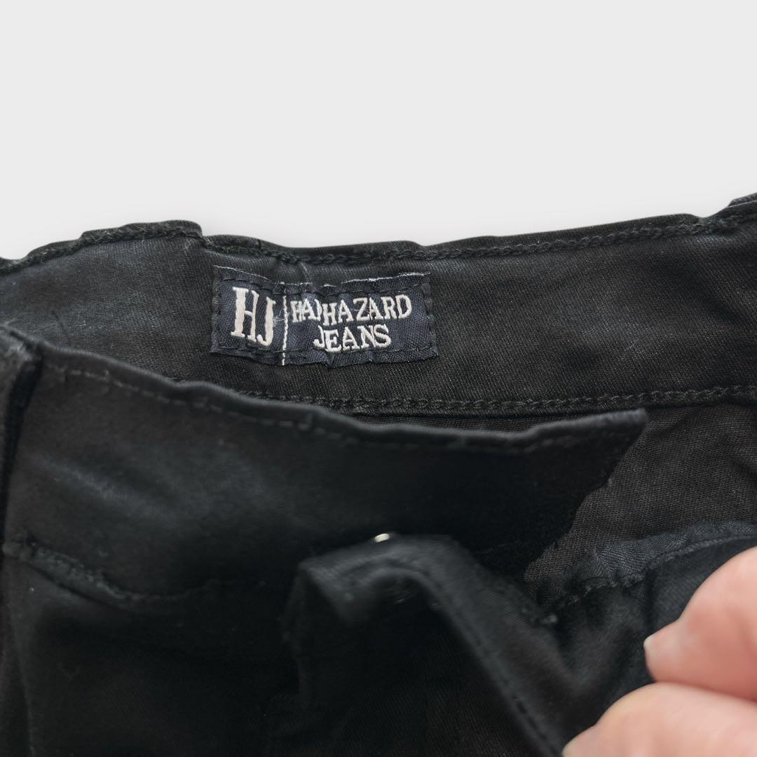 【新品タグ付き】HAPHAZARD160㎝セミフレアブラックパンツ ビジュー 【新品タグ付き】HAPHAZARD160㎝セミフレアブラックパンツ ビジュー