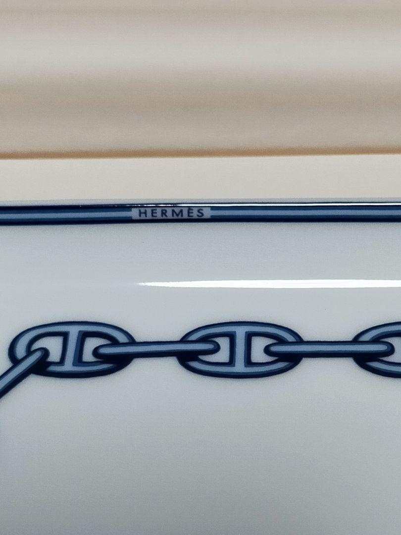 箱あり】 エルメス シェーヌダンクル チェーン 角皿 スクエア