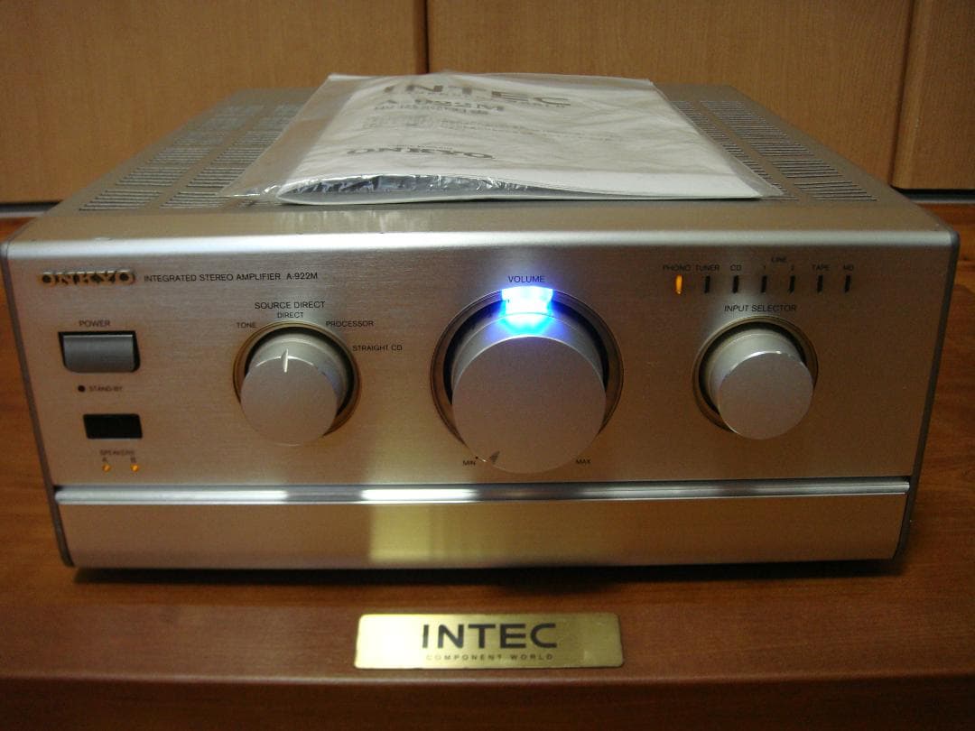 整備済 程度良 ONKYO オンキョー プリメインアンプ A-922M 取説付 整備済 程度良 ONKYO オンキョー プリメインアンプ A-922M 取説付