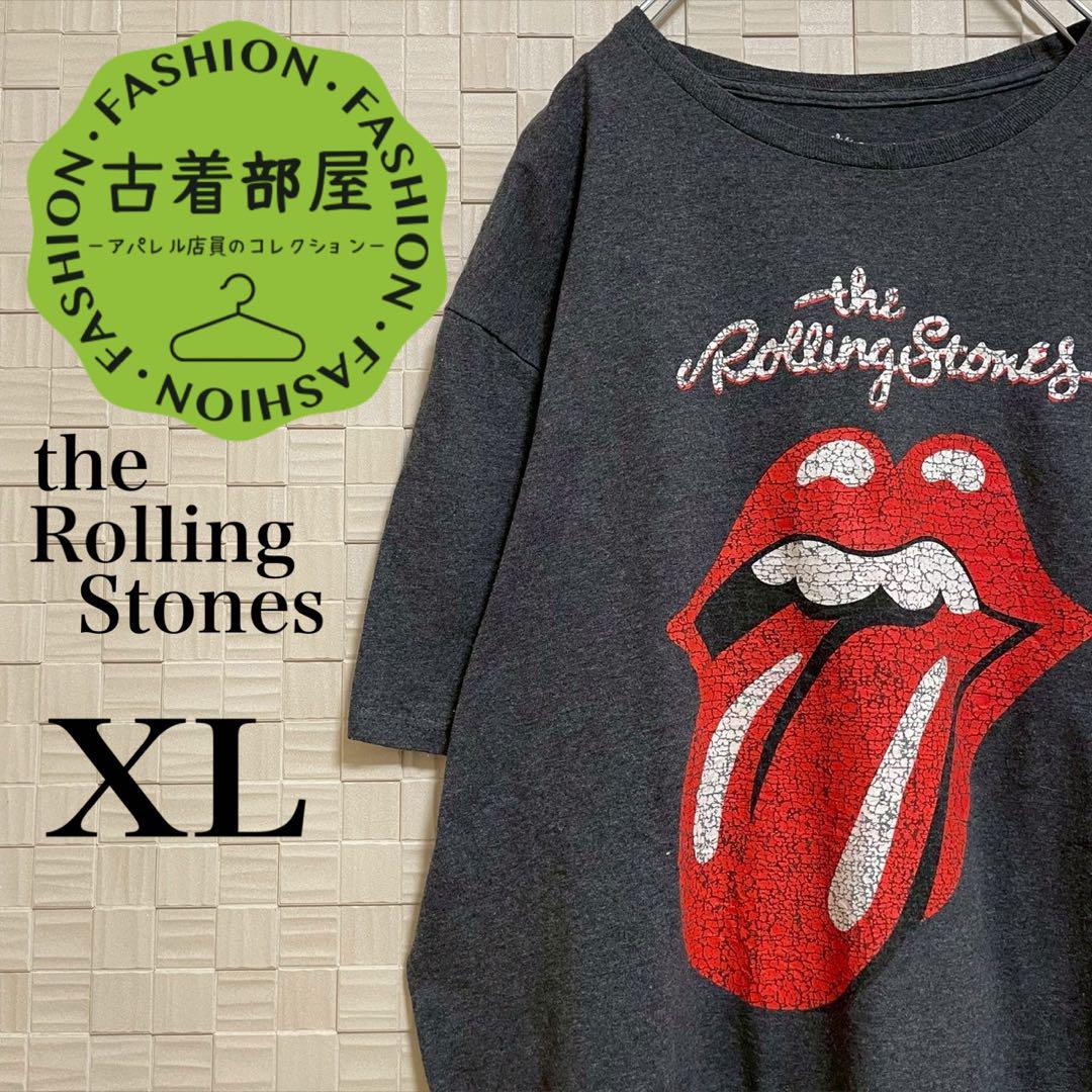 ローリング・ストーンズ バンド Tシャツ バンT XL ダークグレー キスマーク 5,078円
