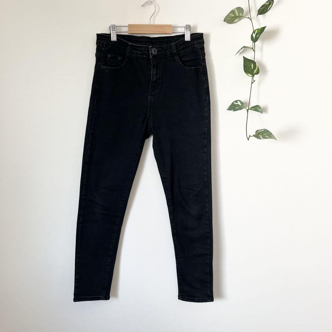 【美品】【OVEY JEANS】オベイジーンズ スキニージーンズ デニム 黒 レディース