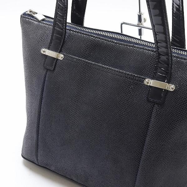 特価商品  B6797□銀座かねまつ スエード×エナメル 肩掛け ショルダー バッグ