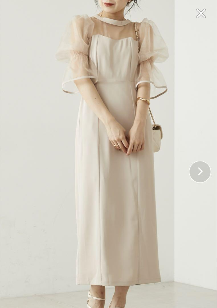 新品【SALON by Chico限定】配色シアーマーメイドタイトワンピース