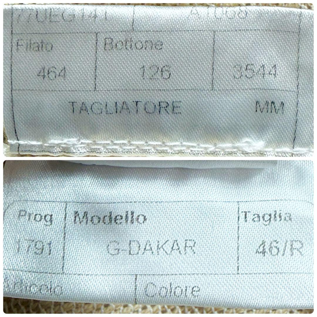 美品 TAGLIATORE GーDAKAR アンコンジャケット 綿 麻 M