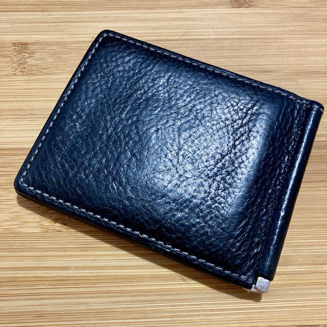 土屋鞄製造所　マネークリップ　財布　黒　ブラック