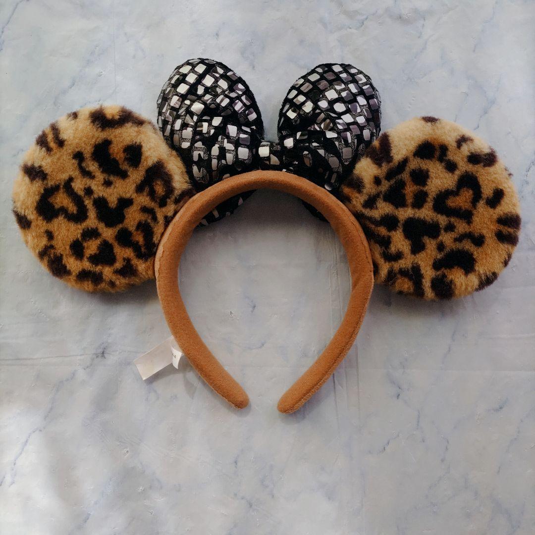美品　東京ディズニーリゾート　ミニー　ヒョウ柄　カチューシャ　2点　ペア