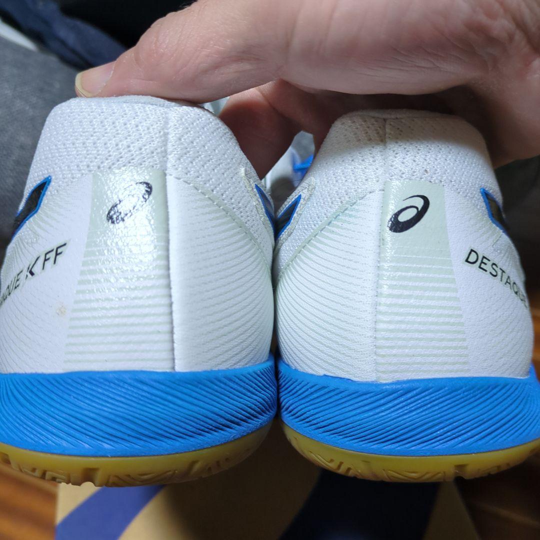 ASICS　デスタッキ　フットサルシューズ　ホワイト／ブルー