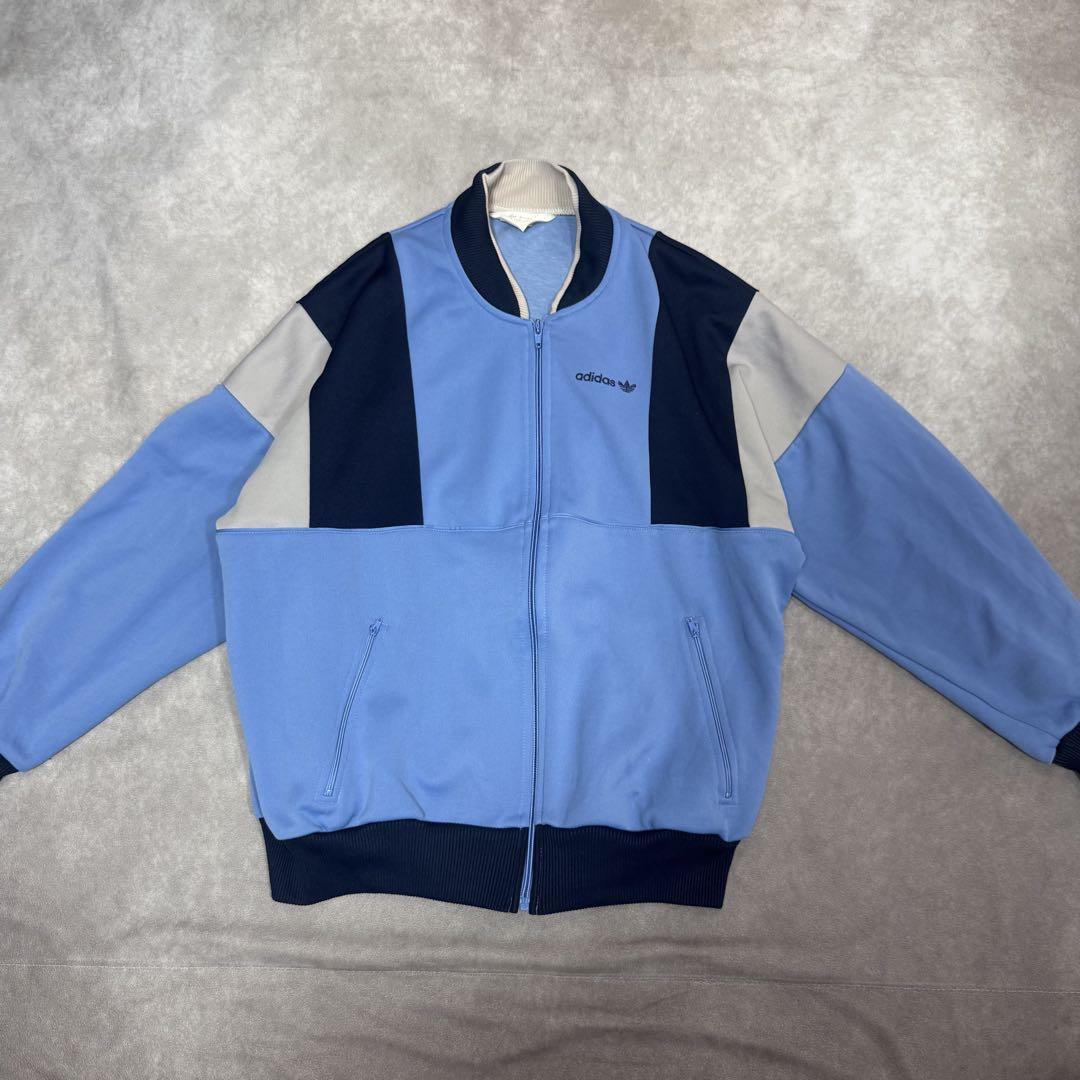 70s adidas トラックジャケット トレフォイルロゴ ビンテージ M