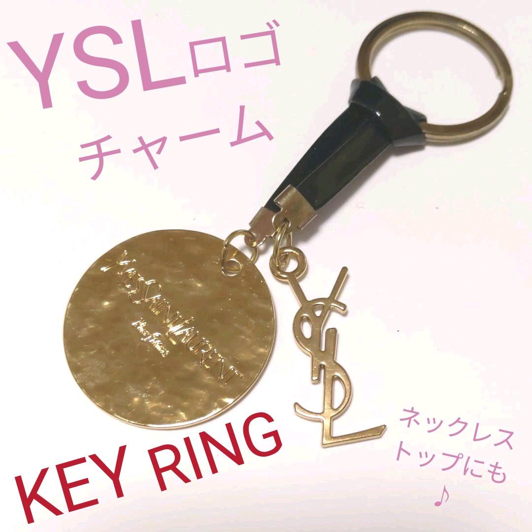 超激得格安 希少品イヴ KEY RING ネックレストップ LhpoY-m38029473070 サンローランYSLロゴ チャーム 低価大人気