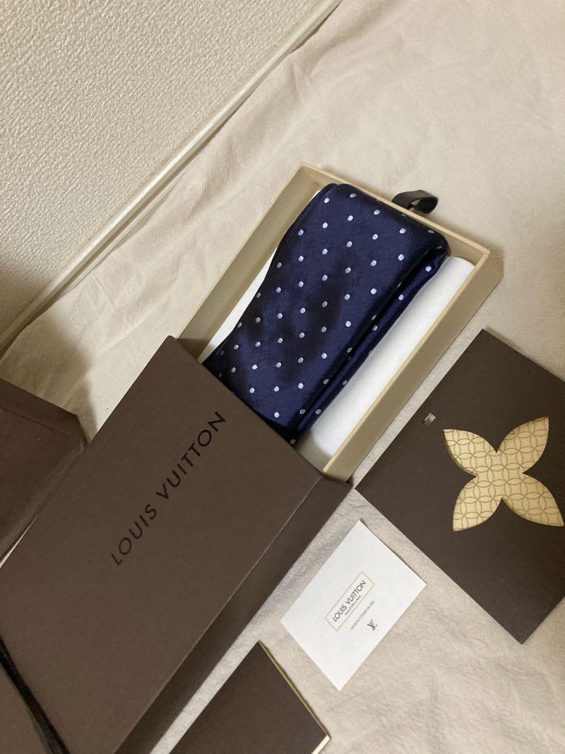 LOUIS VUITTON - Vuitton ヴィトン ドット柄 ネクタイ ネイビー