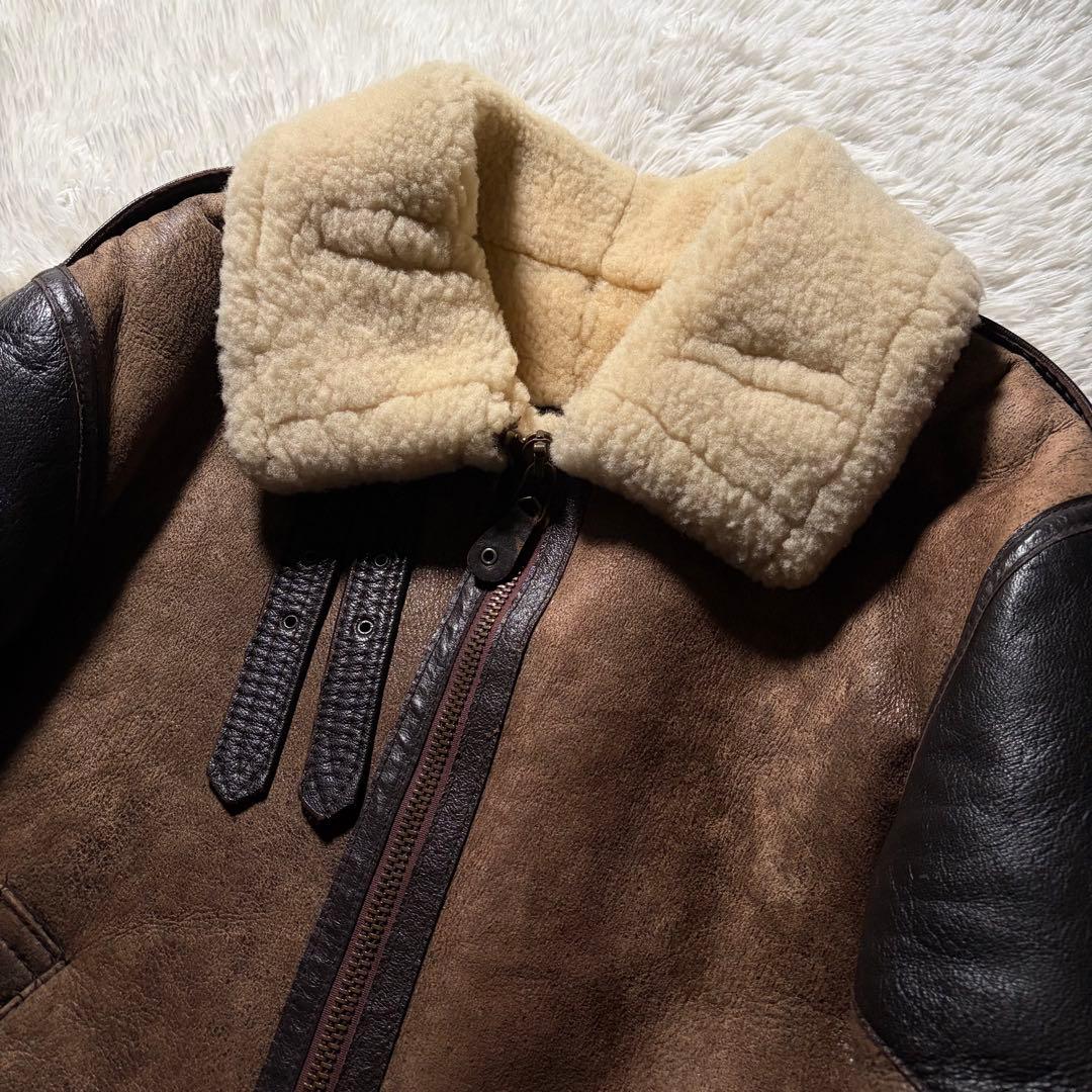 【雰囲気抜群】AVIREX フライトジャケット B-3 大戦モデル 羊革 40 【雰囲気抜群】AVIREX フライトジャケット B-3 大戦モデル 羊革 40