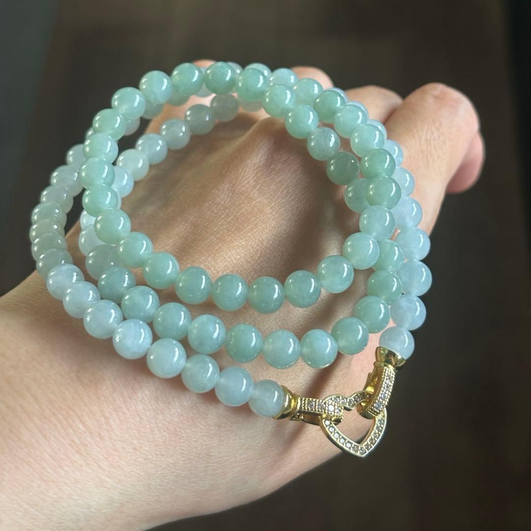 レア ミャンマー 天然 本翡翠 A貨 高品質 ネックレス レア ミャンマー 天然 本翡翠 A貨 高品質 ネックレス