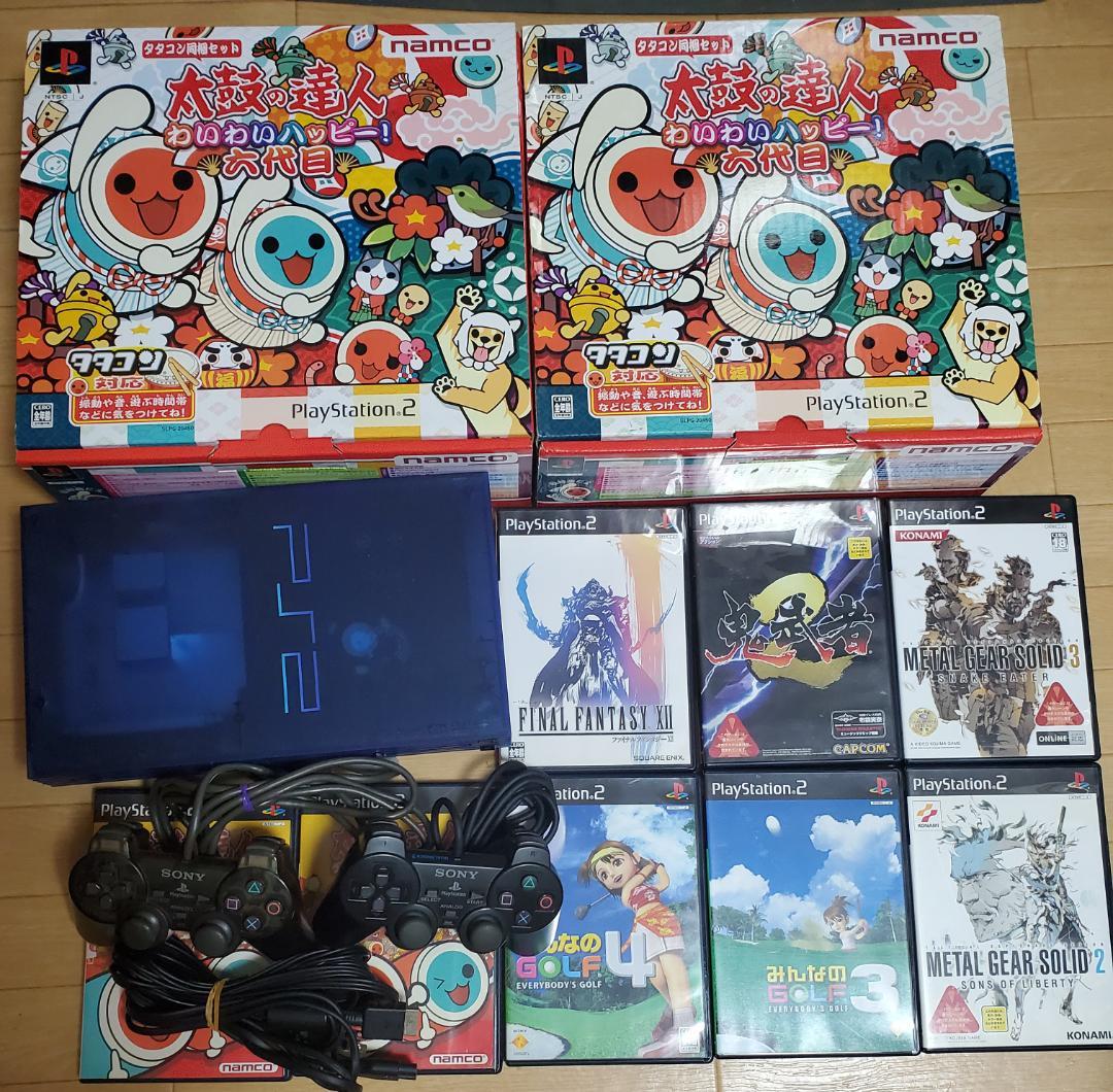 ☆☆ソニー　PS2 本体　SCPH-37000+太鼓の達人 六代目 タタコン同梱