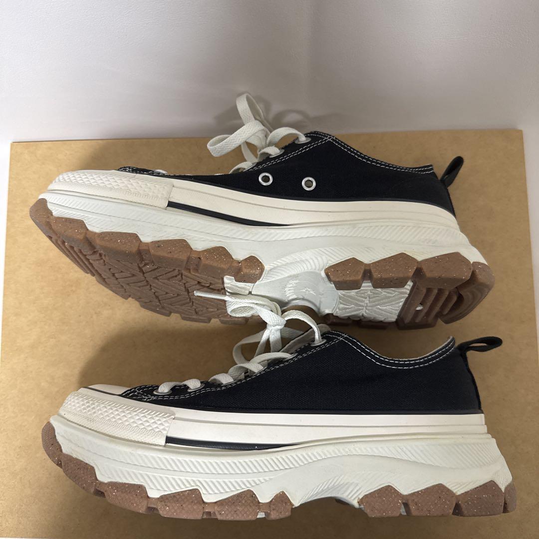 美品！コンバース ALL STAR 厚底スニーカー 25cm コンバースALL STAR 黒白 厚底スニーカー 25cm