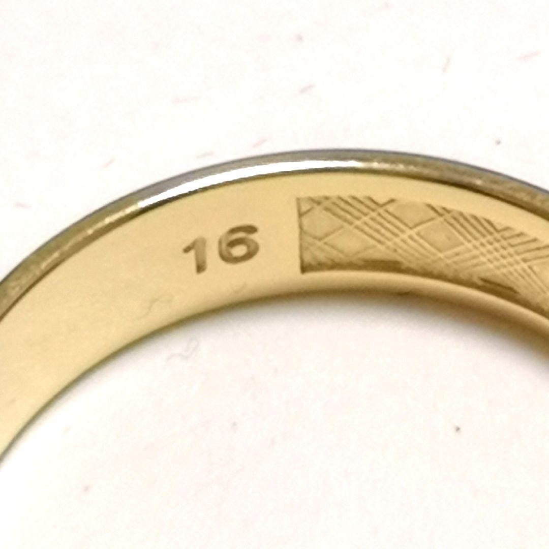 美品★K18 Pt1000/BURBERRY バーバリー リング 指輪/18金