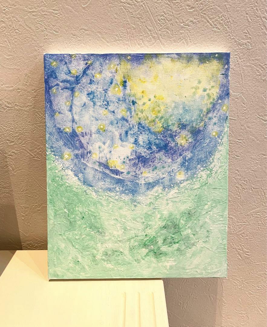 164 抽象画 アクリル画 絵画 原画 キャンバスボード F3