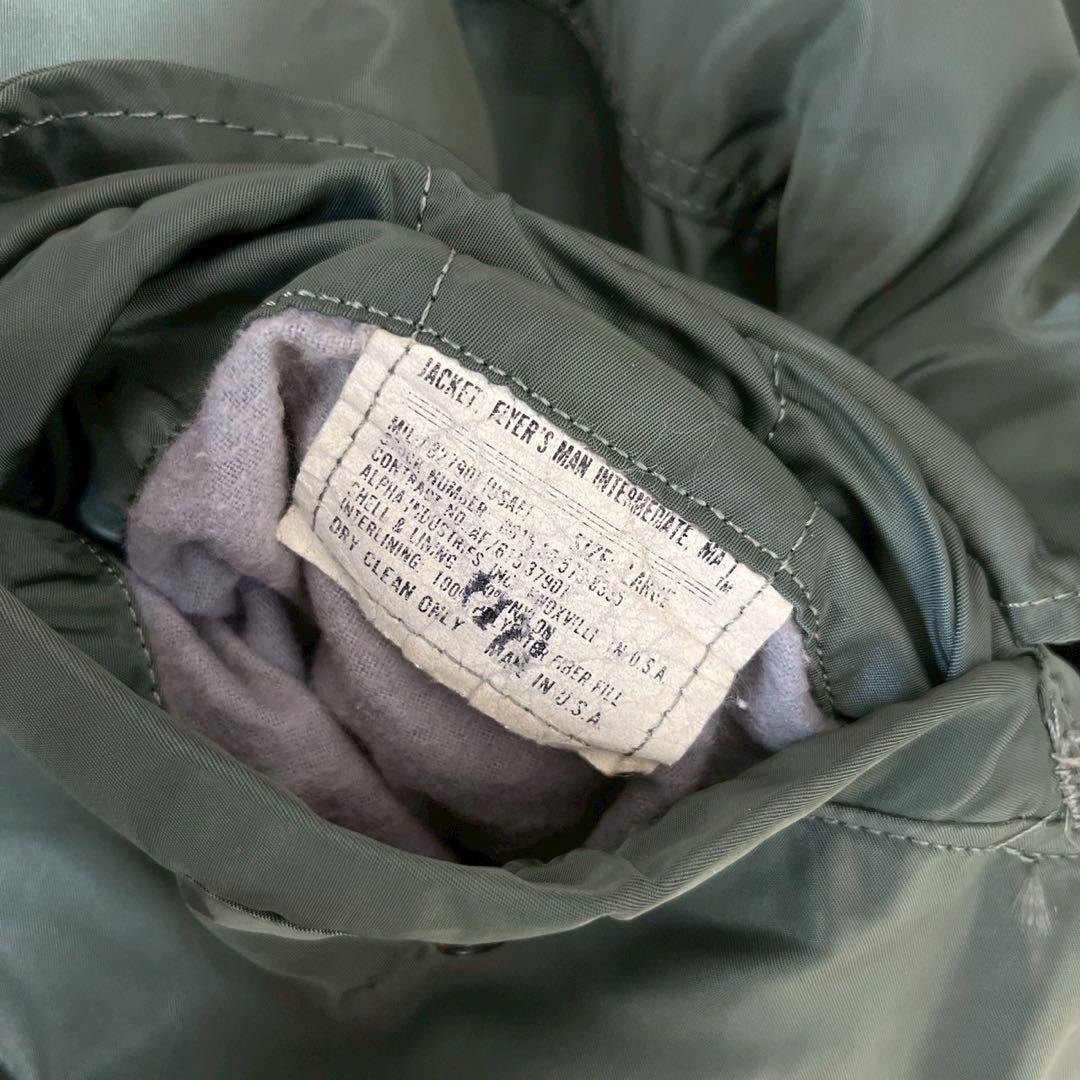 【USAF】90's ALPHA INDUSTRIES フライトジャケット L