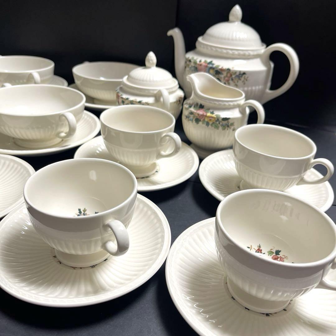【廃盤希少品】ウエッジウッドwedgwood conway ティーポット カップ