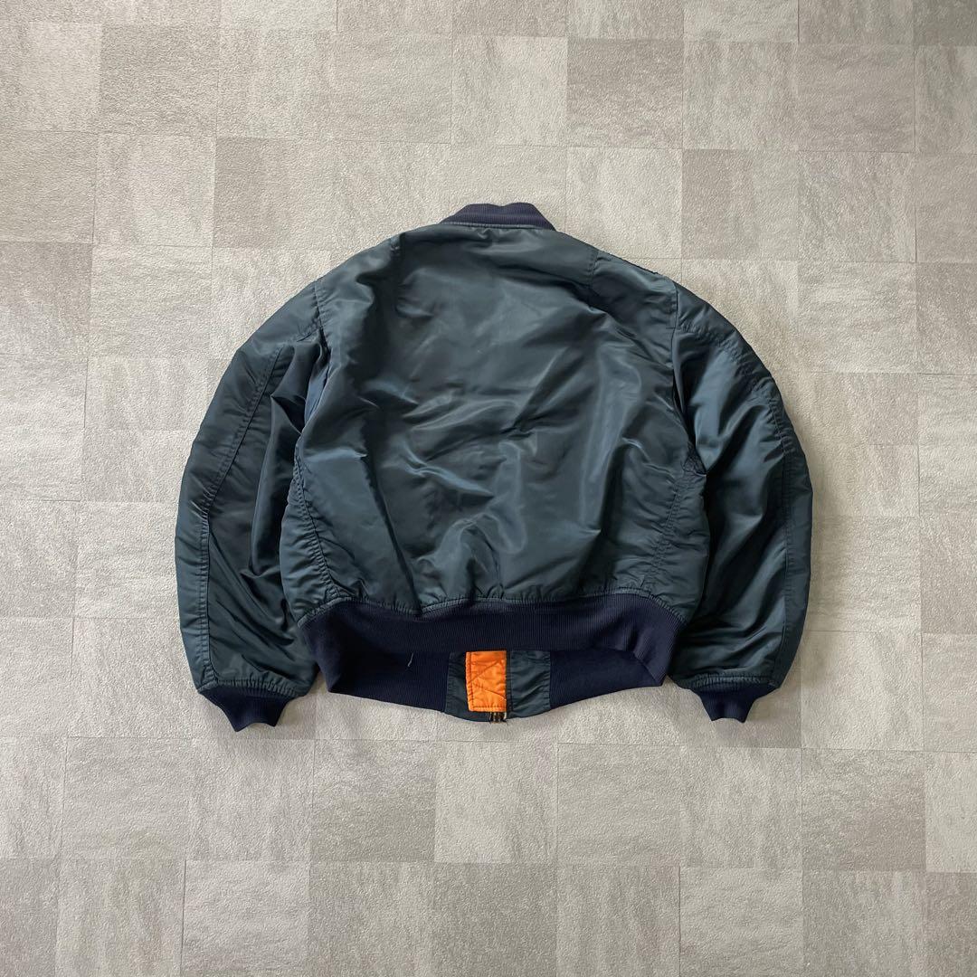 90s USA製 ALPHA アルファ MA-1 フライトジャケット M カーキ 80-90's usa alpha MA-1 jacket metallic - メルカリ