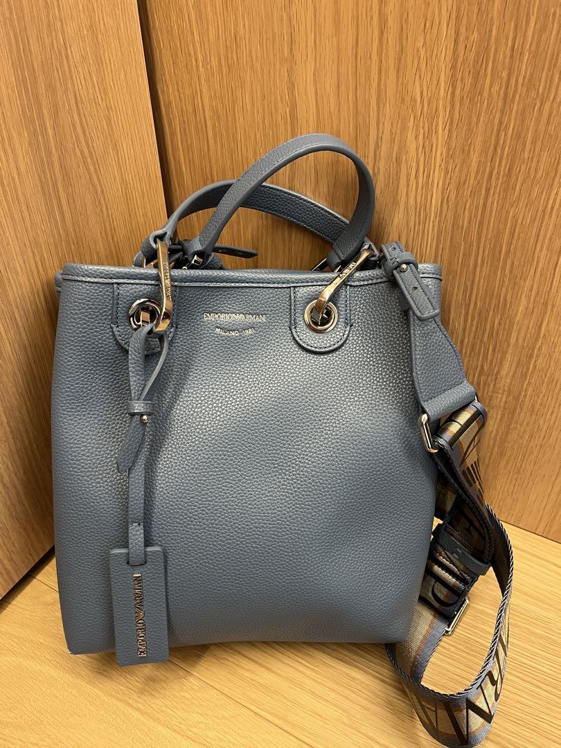 EMPORIO ARMANI ショルダーバッグ 青 レザー