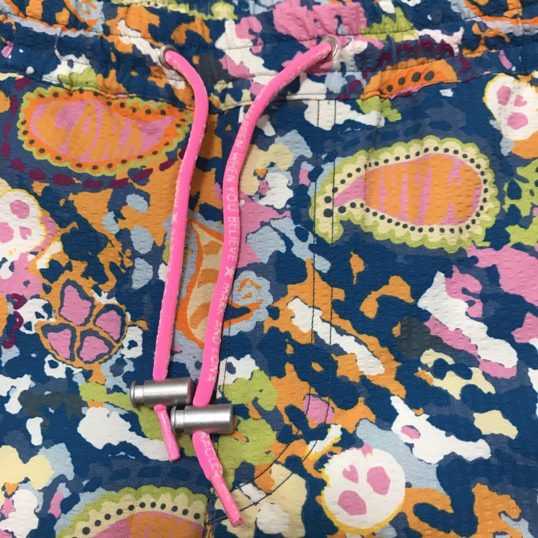 某メーカー マークアンドロナ ハーフパンツ ピンク 青 総柄 メンズ パンツ メンズウェア