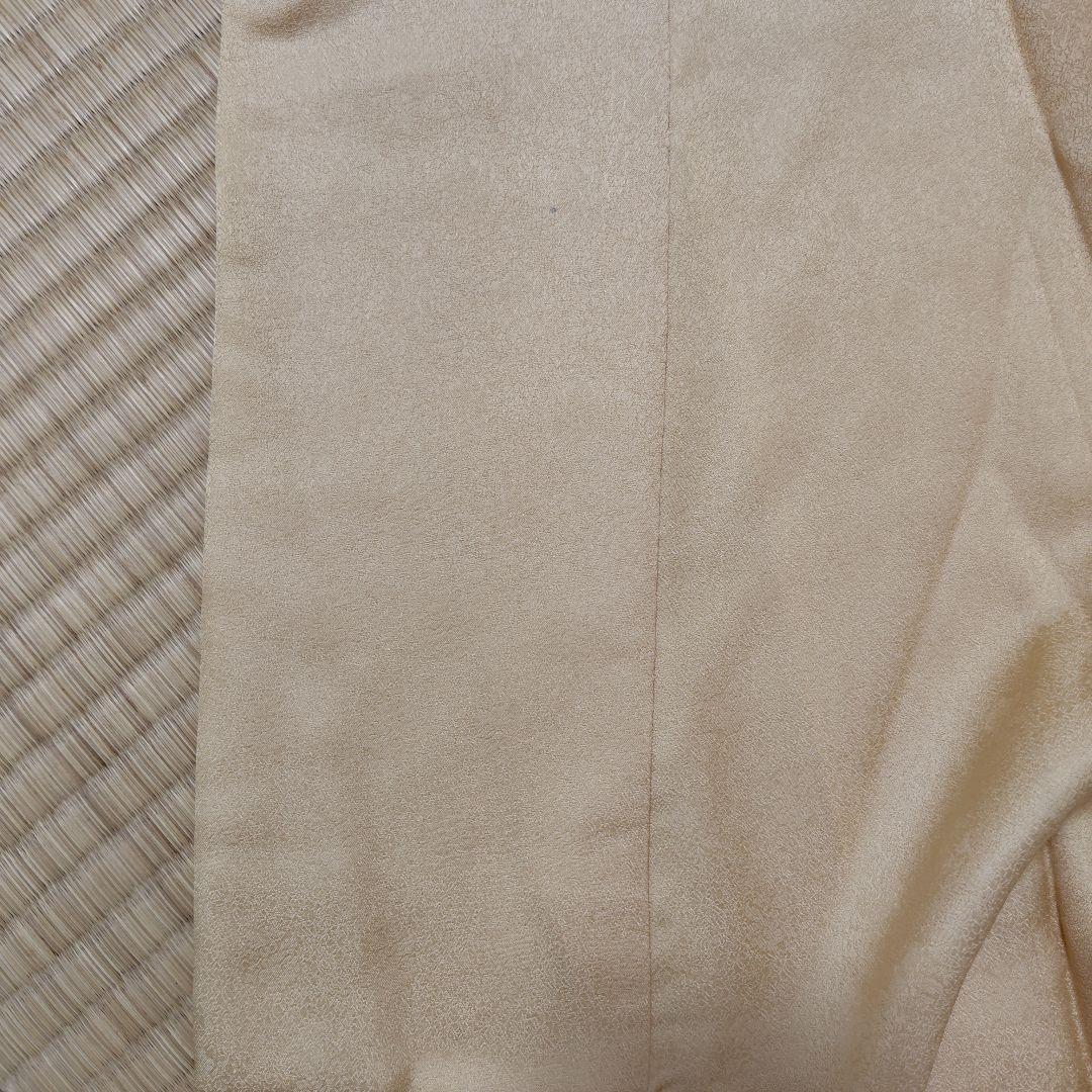 落款入り作家物・一つ紋入りの訪問着袷着物　草花文様