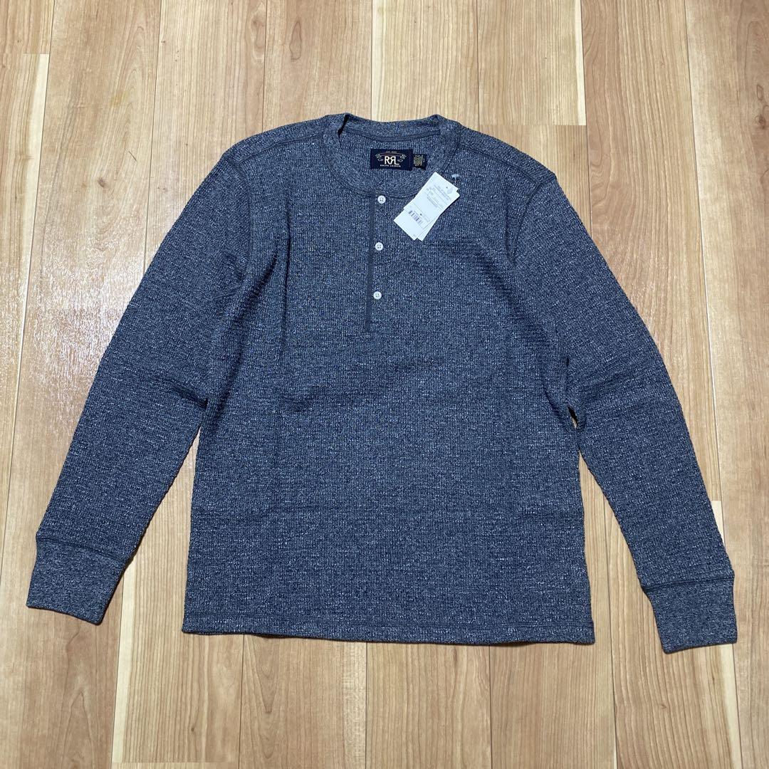 新品 24 aw RRL ガーメントダイド ワッフルニット ヘンリー シャツ L