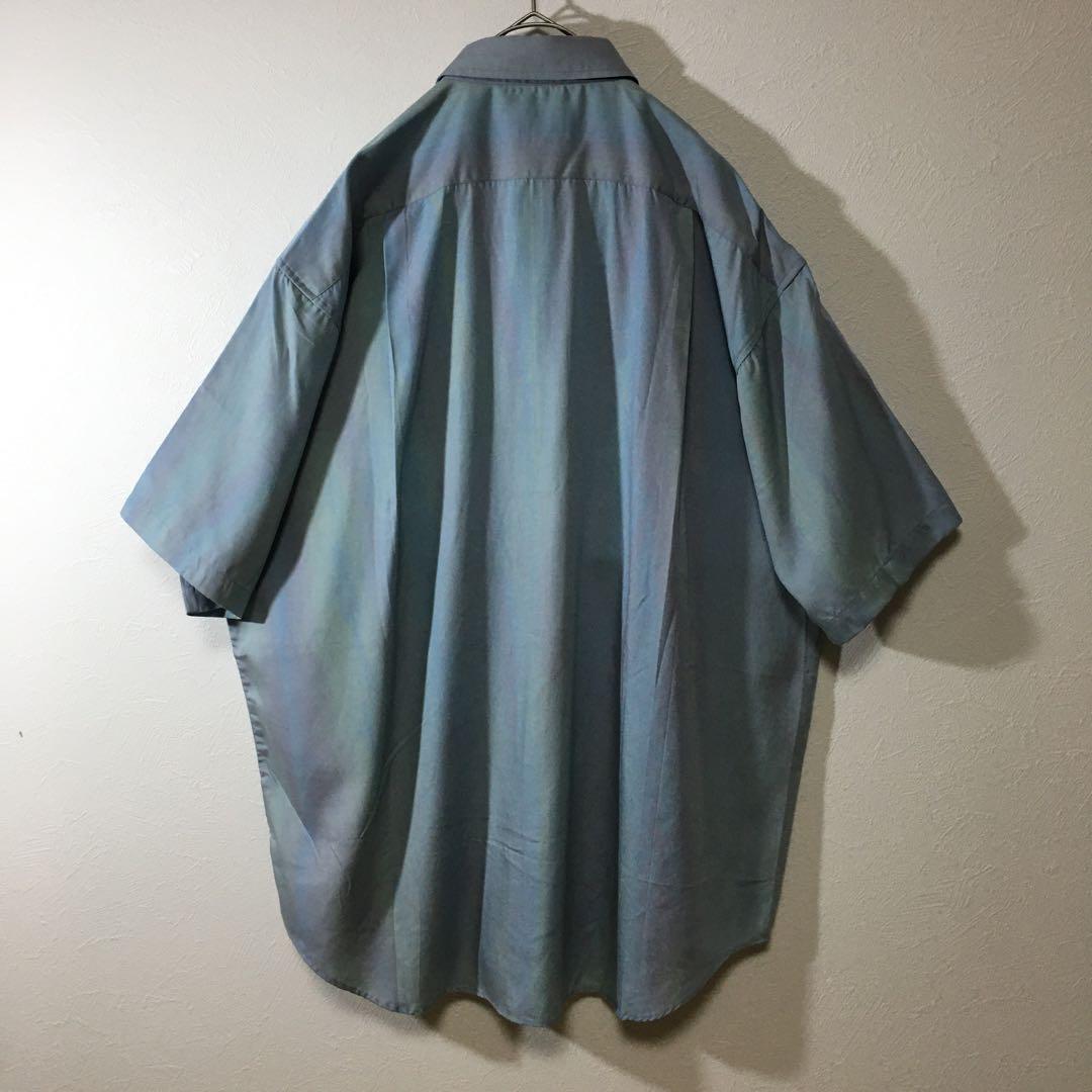 【個性派古着】日本製　半袖ネクタイシャツ　セット　グラデーションシャツ　3Ｌ