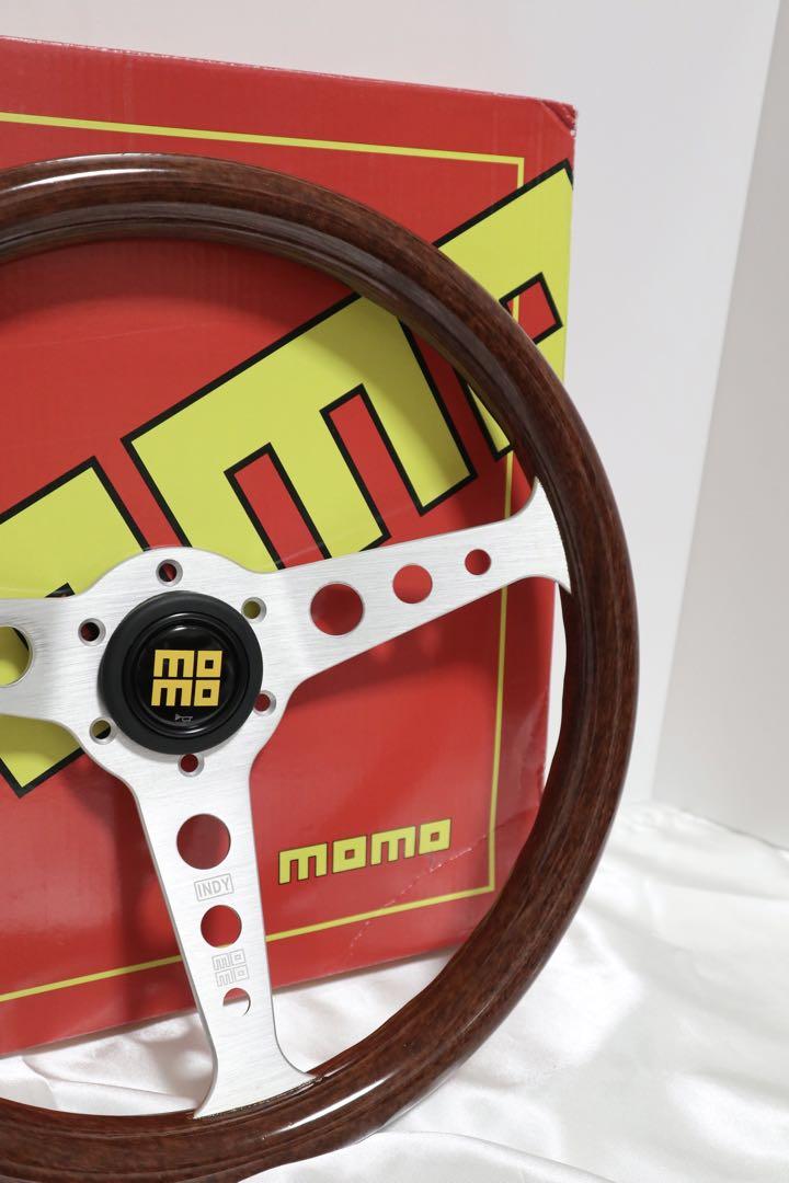 【本日限定価格】MOMO INDY ウッド ステアリング 社外 14インチ