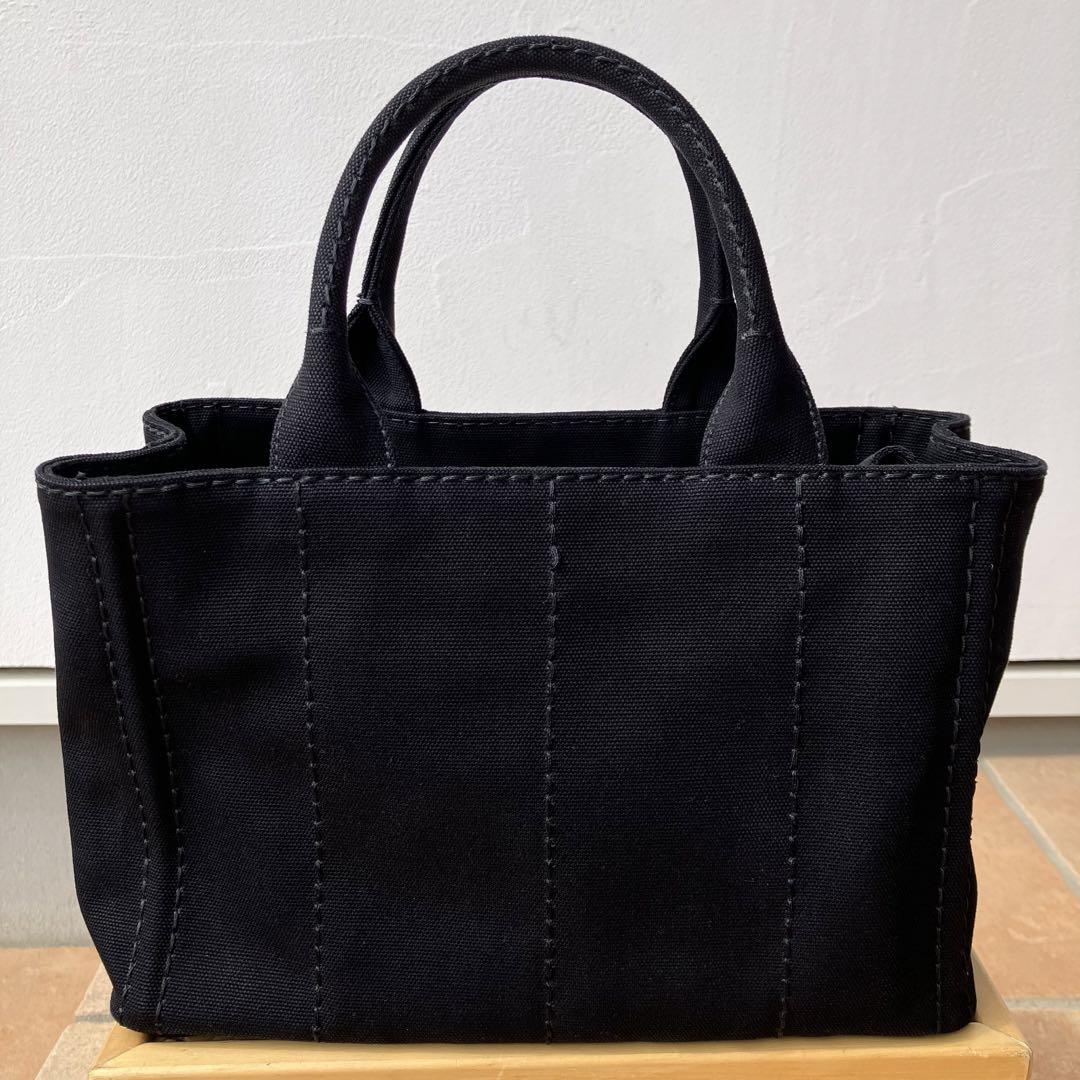 ✨美品✨PRADA カナパ S ブラック ストライプ ショルダーバッグ