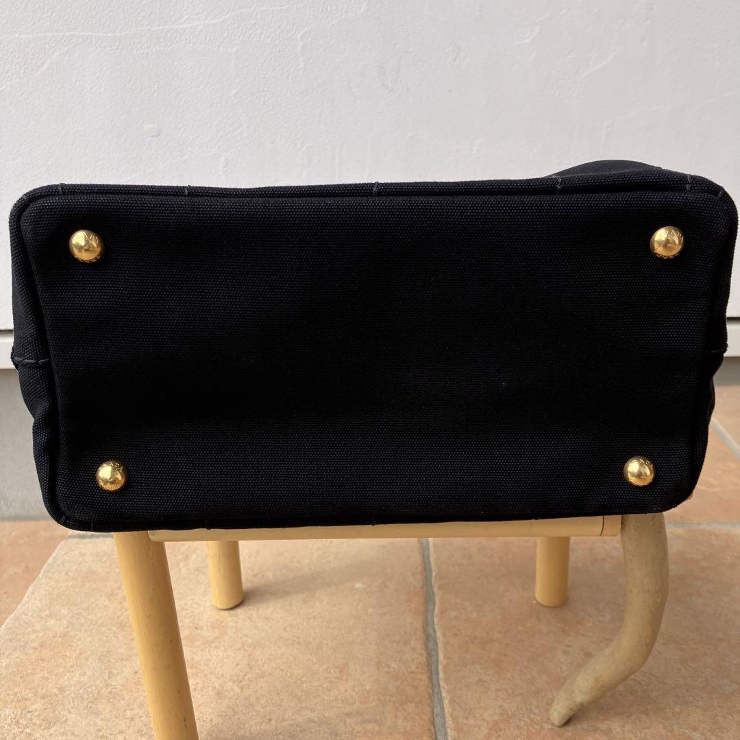 ✨美品✨PRADA カナパ S ブラック ストライプ ショルダーバッグ