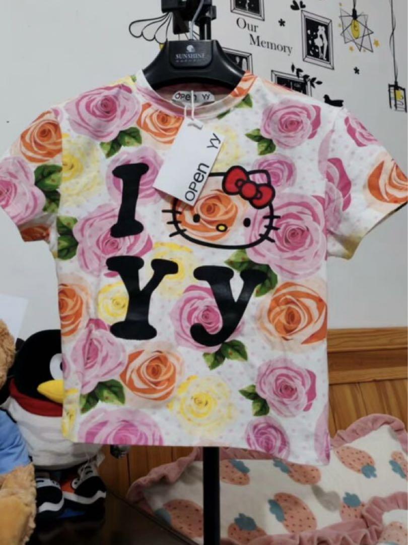 OPEN YY Hello Kitty Tシャツ半袖 ピンク S