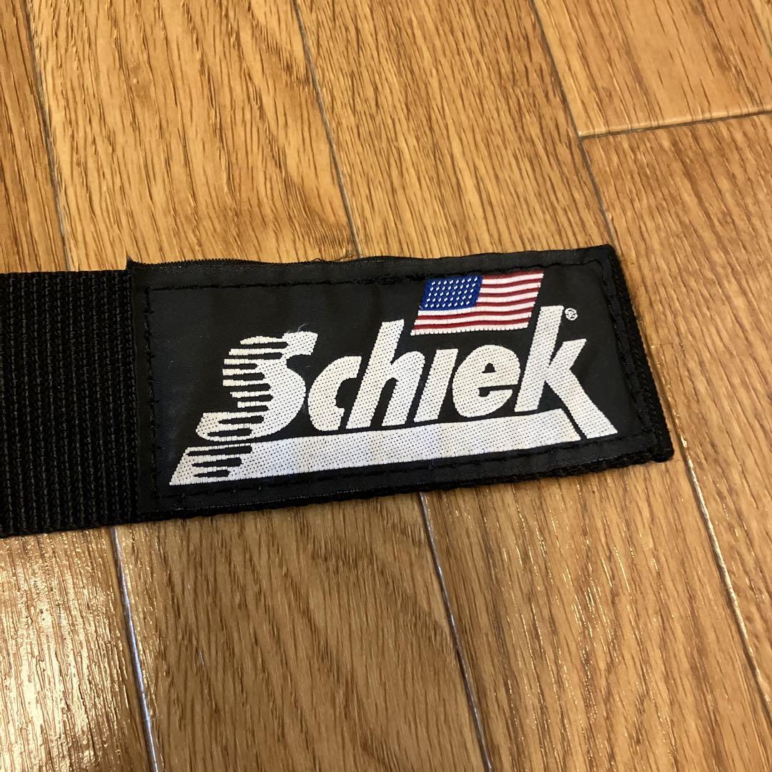 美品　Schiek トレーニング・パワーベルト 黒/赤Schiek サイズS