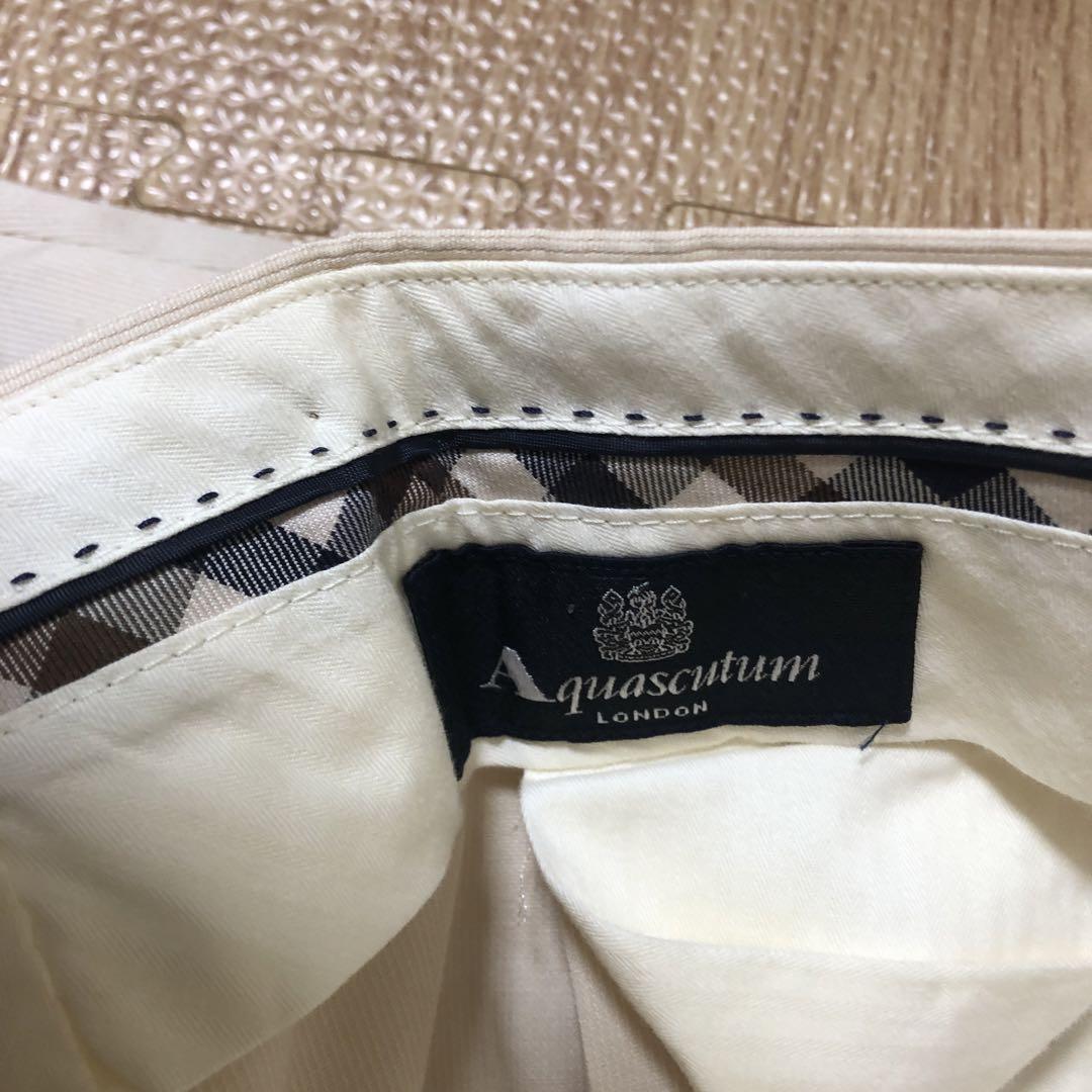 本日限定値下未使用Aquascutum 1タックコットンパンツ85
